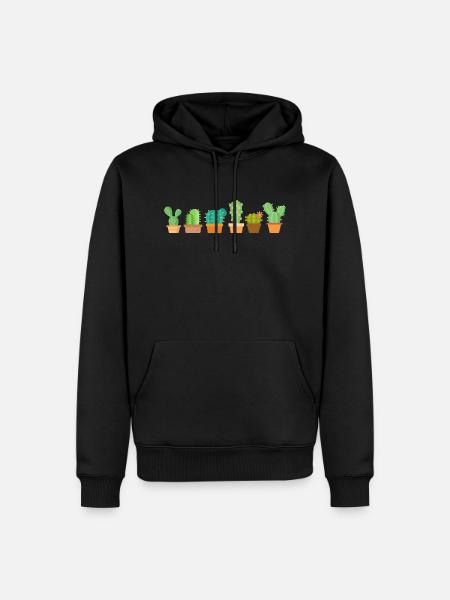 Cactus - Men’s Premium Organic Hoodie - black