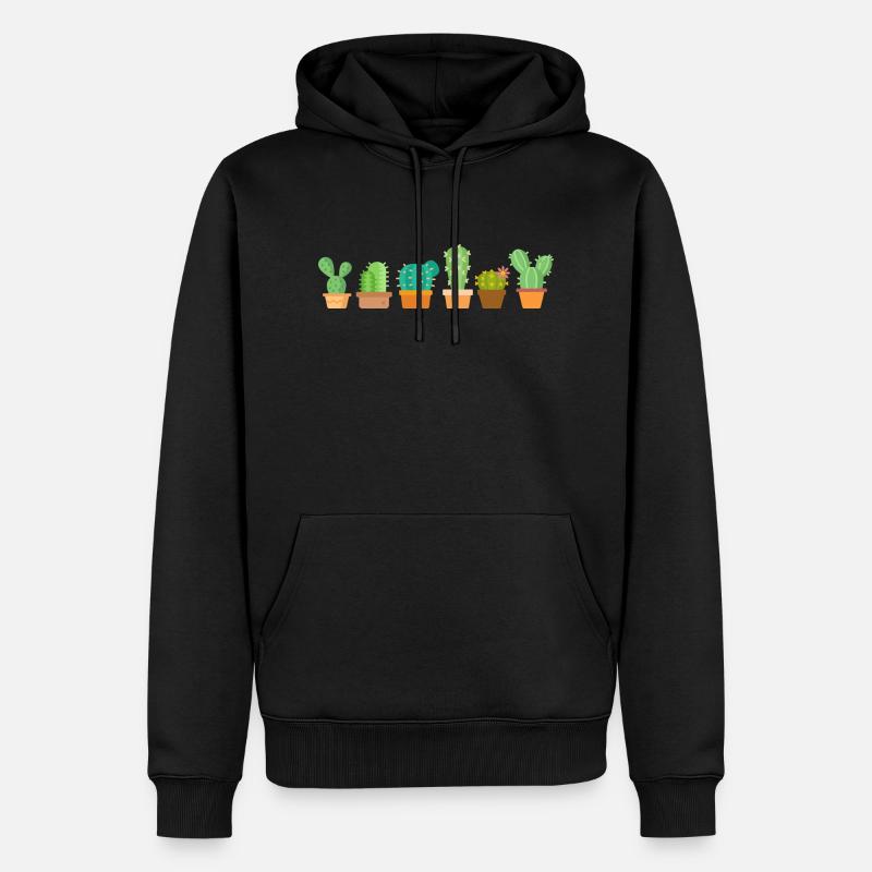 Cactus - Sweat à capuche Premium bio Homme - noir