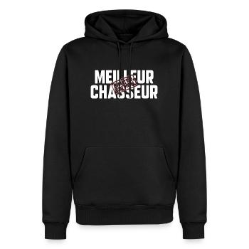 Meilleur Chasseur - Sweat à capuche Premium bio Homme - noir - Devant - Nico (187cm)