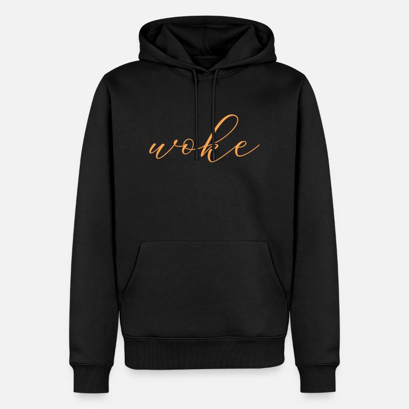 Autodérision : WOKE - Sweat à capuche Premium bio Homme - noir