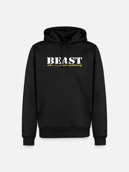 Beast everything white - Men’s Premium Organic Hoodie - black