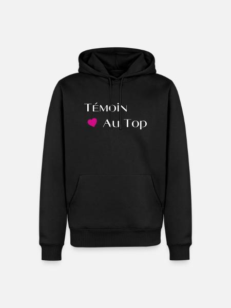 Témoin au top - Sweat à capuche Premium bio Homme - noir