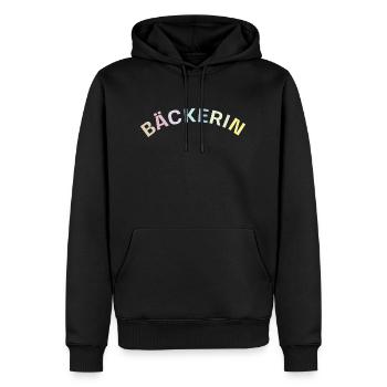 Bäckerin - Männer Premium Bio Hoodie - Schwarz - Vorne - Nico (187cm)