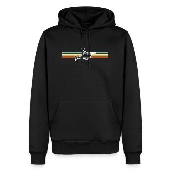 Hélicoptère Hélicoptère Rétro - Sweat à capuche Premium bio Homme - noir - Devant - Nico (187cm)