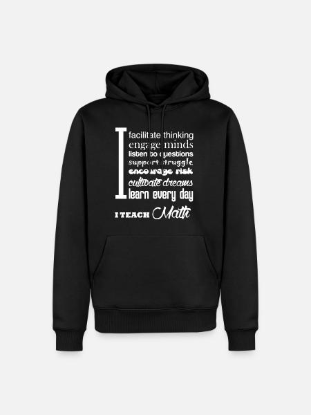 Mathe Lehrer Shirt - Männer Premium Bio Hoodie - Schwarz