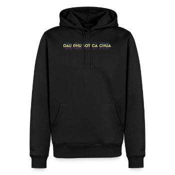 Essen aus Vietnam - Männer Premium Bio Hoodie - Schwarz - Vorne - Nico (187cm)