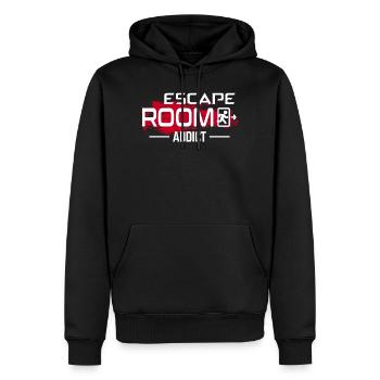 Escape Room Addict - Männer Premium Bio Hoodie - Schwarz - Vorne - Nico (187cm)