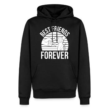 Beste Freunde für immer - Ratte Ratten Haustier - Männer Premium Bio Hoodie - Schwarz - Vorne - Nico (187cm)