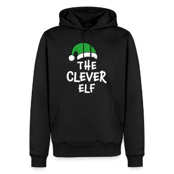 The Clever Elf - Men’s Premium Organic Hoodie - black - Front - Nico (187cm)