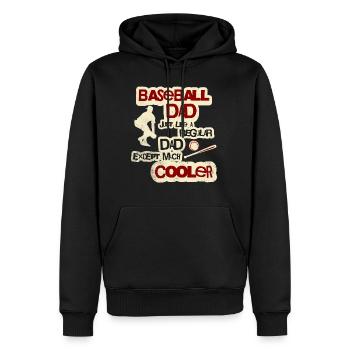 Cool Baseball Dad - Männer Premium Bio Hoodie - Schwarz - Vorne - Nico (187cm)