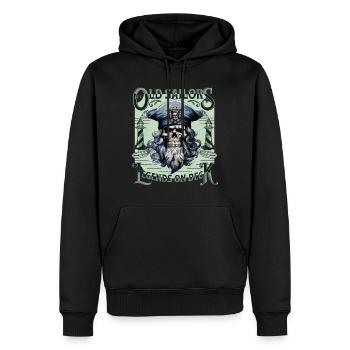 Sailor Skull Skull Captain Ahoy Ship - Sweat à capuche Premium bio Homme - noir - Devant - Nico (187cm)