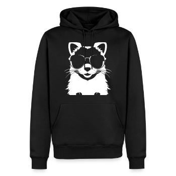 Ferret Wearing Sunglasses Cool Ferrets - Men’s Premium Organic Hoodie - black - Front - Nico (187cm)
