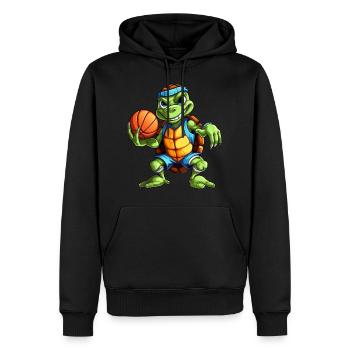 Turtles basketball player - Men’s Premium Organic Hoodie - black - Front - Nico (187cm)