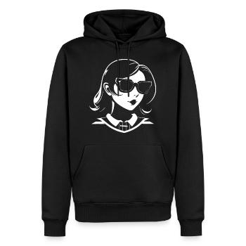 Mignon Anime Girl Gothique Manga Lunettes de soleil de conte de fées - Sweat à capuche Premium bio Homme - noir - Devant - Nico (187cm)