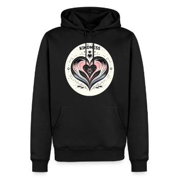 Herz der Güte Kunst - Männer Premium Bio Hoodie - Schwarz - Vorne - Nico (187cm)