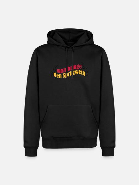 Spritzwein - Männer Premium Bio Hoodie - Schwarz