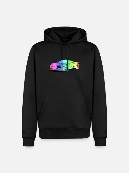 720s Coupe colourful - Men’s Premium Organic Hoodie - black