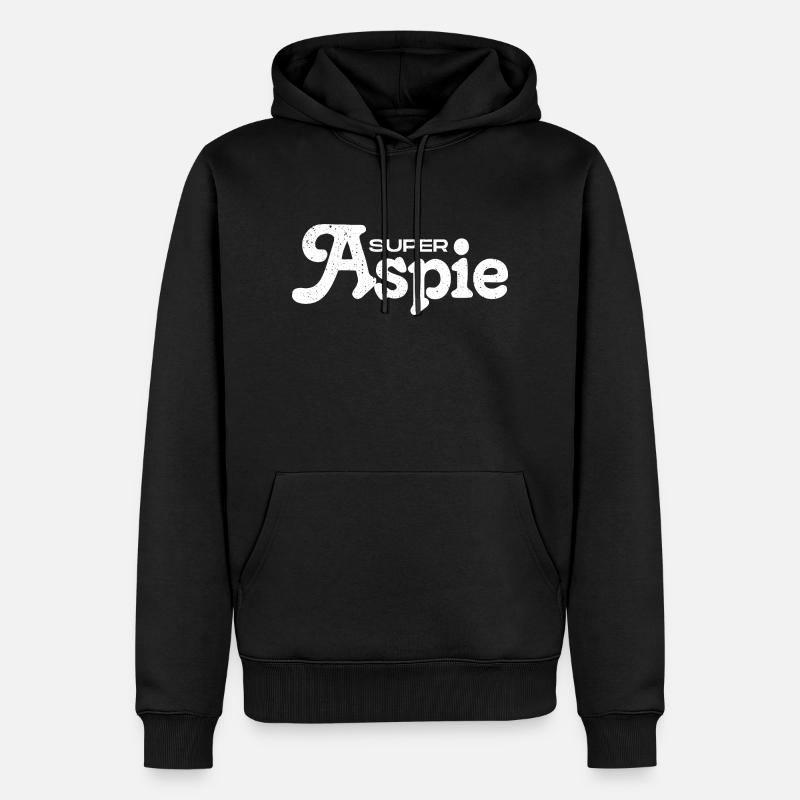 Aspie Asperger Syndrom - Männer Premium Bio Hoodie - Schwarz