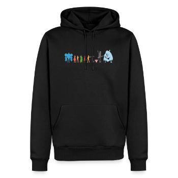 Crew Nakama - Männer Premium Bio Hoodie - Schwarz - Vorne - Nico (187cm)