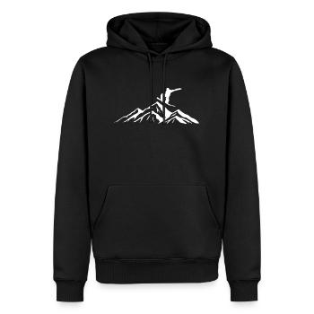 Snowboard Snowboarder - Sweat à capuche Premium bio Homme - noir - Devant - Nico (187cm)
