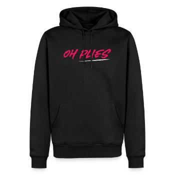 Oh Plies 4 - Sweat à capuche Premium bio Homme - noir - Devant - Nico (187cm)