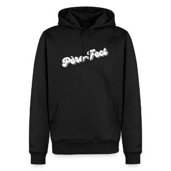 Père-fect - Sweat à capuche Premium bio Homme - noir - Devant - Nico (187cm)