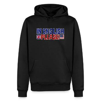 Auf Deutsch Please! 2 - Men’s Premium Organic Hoodie - black - Front - Nico (187cm)