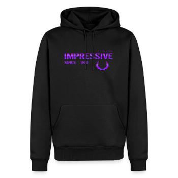 Impressive since 1981 - Men’s Premium Organic Hoodie - black - Front - Nico (187cm)