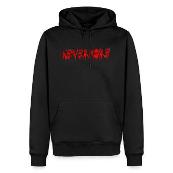 Nevermore2 - Männer Premium Bio Hoodie - Schwarz - Vorne - Nico (187cm)
