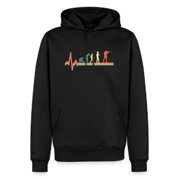 Biathlon Evolution - Männer Premium Bio Hoodie - Schwarz - Vorne - Nico (187cm)