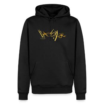 Saudade Longing Melancholy Saudade - Men’s Premium Organic Hoodie - black - Front - Nico (187cm)