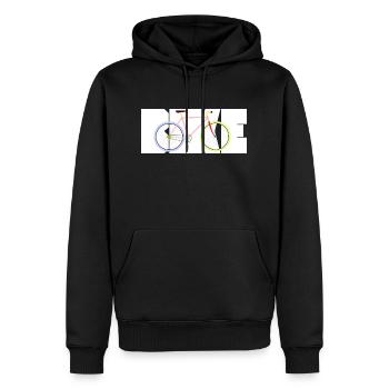 Single Speed bunt - Männer Premium Bio Hoodie - Schwarz - Vorne - Nico (187cm)