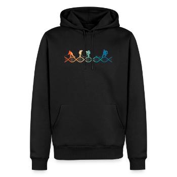 Eishockey liegt in meiner DNA - Männer Premium Bio Hoodie - Schwarz - Vorne - Nico (187cm)