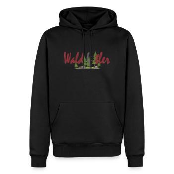 Wald4tler - Männer Premium Bio Hoodie - Schwarz - Vorne - Nico (187cm)