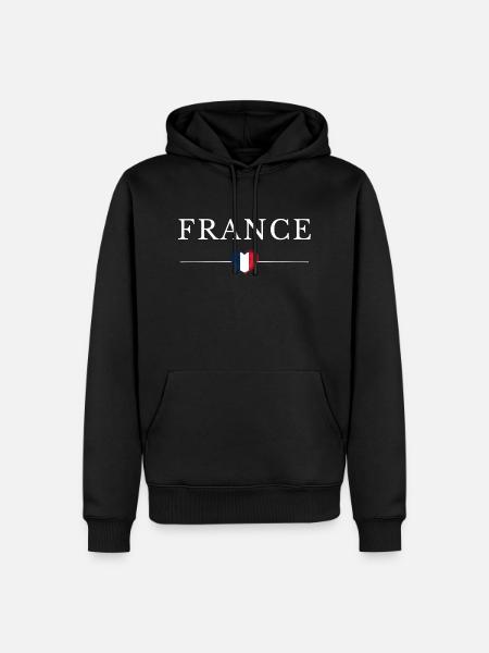 Flagge Frankreichs - Männer Premium Bio Hoodie - Schwarz