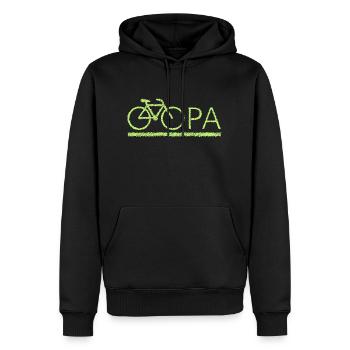 bester Opa Fahrrad Mountainbike Radeln Kritzeln - Männer Premium Bio Hoodie - Schwarz - Vorne - Nico (187cm)