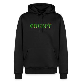 Gruselige Monster Buchstaben Horror Grafik Bekleidung - Männer Premium Bio Hoodie - Schwarz - Vorne - Nico (187cm)