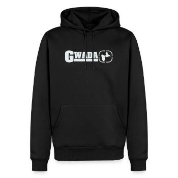 gwada_08 - Sweat à capuche Premium bio Homme - noir - Devant - Nico (187cm)