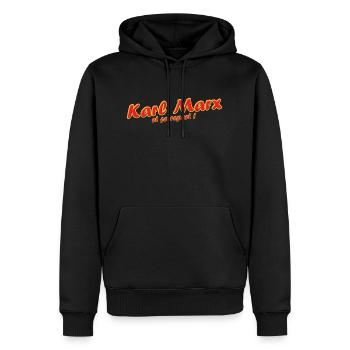 Karl Marx et ça repart ! - Sweat à capuche Premium bio Homme - noir - Devant - Nico (187cm)