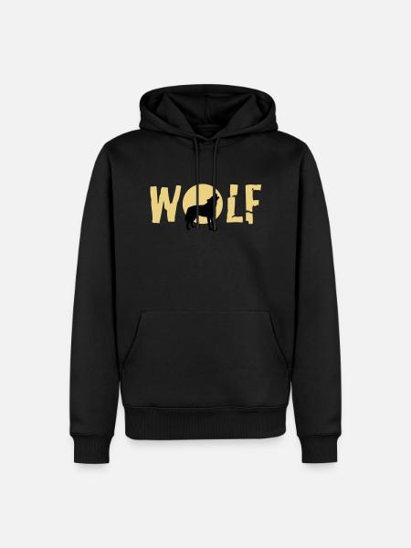 wolf_092011_c_2c - Men’s Premium Organic Hoodie - black