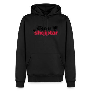 Krenar qe jam Shqiptar - Sweat à capuche Premium bio Homme - noir - Devant - Nico (187cm)