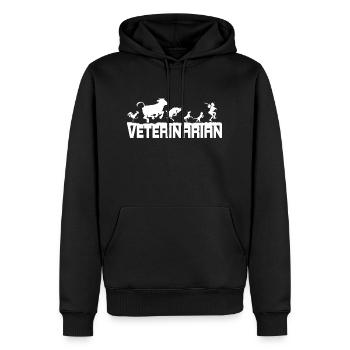 Cadeau de vétérinaire vétérinaire vétérinaire - Sweat à capuche Premium bio Homme - noir - Devant - Nico (187cm)