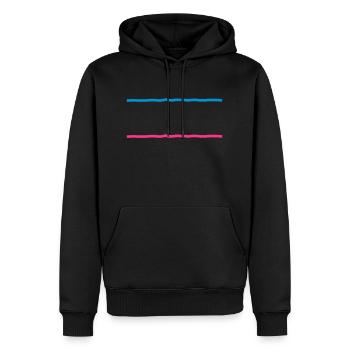deux lignes - Sweat à capuche Premium bio Homme - noir - Devant - Nico (187cm)