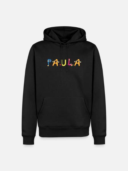 Paula - Männer Premium Bio Hoodie - Schwarz
