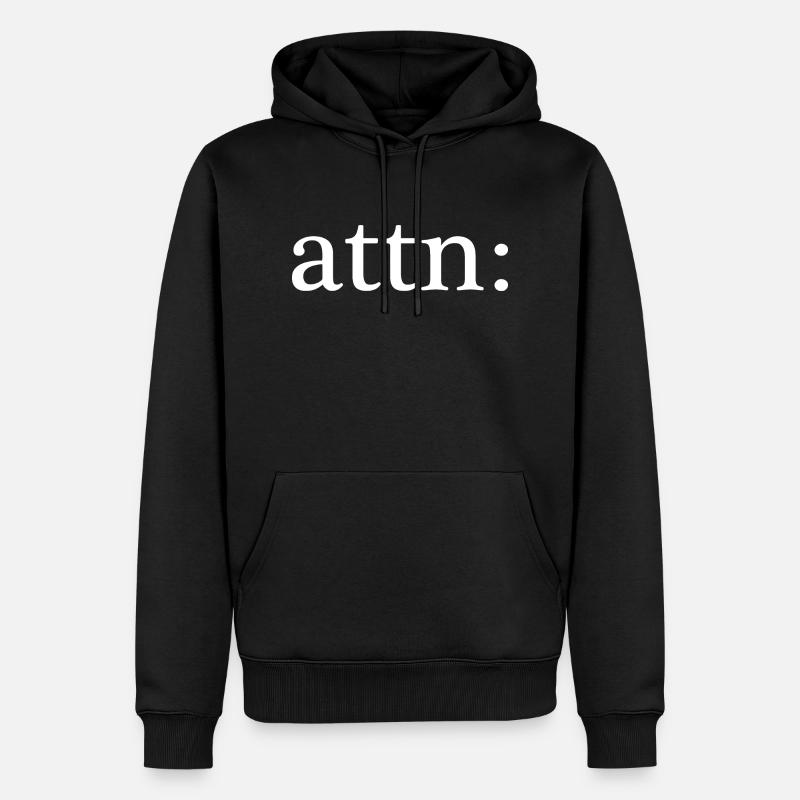 attn : Email Attention - Sweat à capuche Premium bio Homme - noir