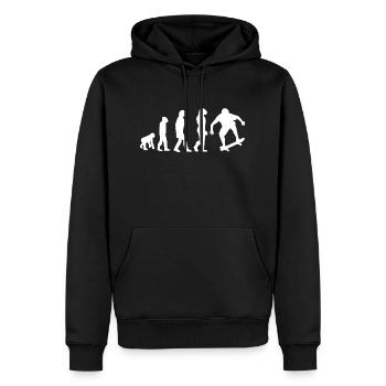 Skate-Evolution - Männer Premium Bio Hoodie - Schwarz - Vorne - Nico (187cm)