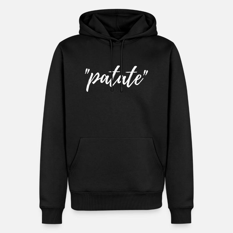 patate - message manuscrit humour autodérision - Sweat à capuche Premium bio Homme - noir