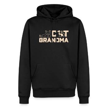 Katzen Mama Katzen Oma Großmutter Mutter Mom Katze - Männer Premium Bio Hoodie - Schwarz - Vorne - Nico (187cm)