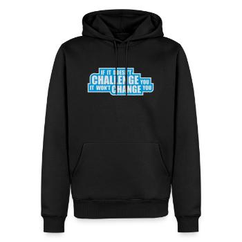 Séance d’entraînement Fitness Motivation Citation - Sweat à capuche Premium bio Homme - noir - Devant - Nico (187cm)