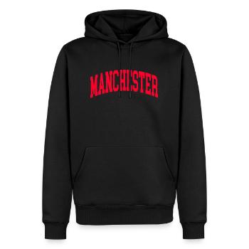 Manchester - Sweat à capuche Premium bio Homme - noir - Devant - Nico (187cm)